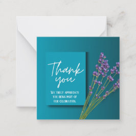 Notas Cartão de Agradecimento Verde com Desenho Floral R