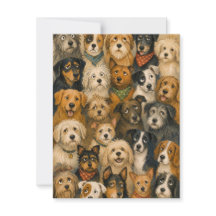Cartão de Aniversário de Cachorro Fofo para Amante