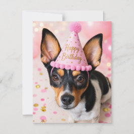 Notas Cartão de aniversário do cão de resgate Juno