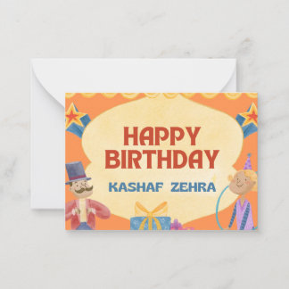 Notas Cartão de Aniversário Personalizado para Crianças