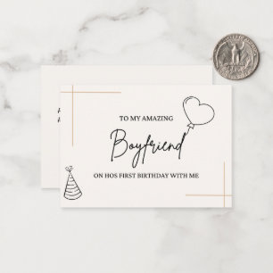 Notas Cartão de aniversário personalizado para Namorado