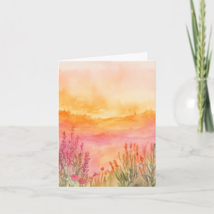 Notas Cartão de Anotação de Aquarela - Girassol