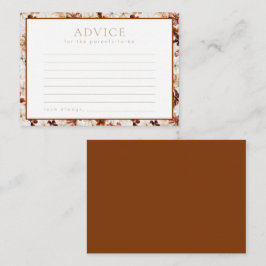 Notas Cartão de Aviso de Chá de fraldas Floral Russo Wil