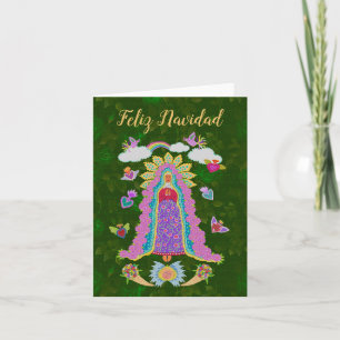 Notas Cartão de bilhete Feliz Navidad Our Lady Guadalupe