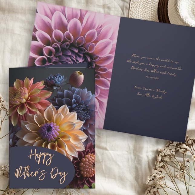 Notas Cartão de Boas Festas do Dia das Mães com Flores d (Criador carregado)
