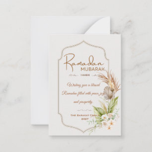 Notas Cartão de Boas Festas Personalizado de Ramadan Mub