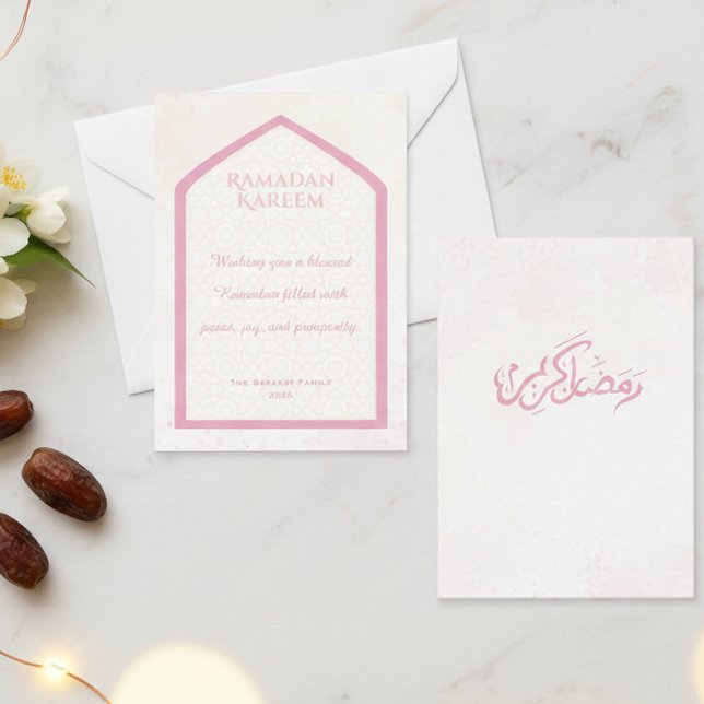 Notas Cartão de Boas Festas Ramadan Kareem Personalizado (Criador carregado)