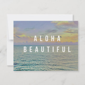 Notas Cartão de Boas Vindas Aloha Beautiful Haena