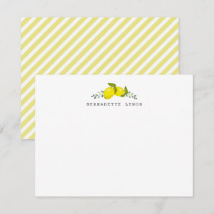 Notas Cartão de Cartão de Carta Floral de Limão Citrus