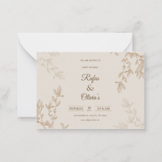 Notas Cartão de casamento