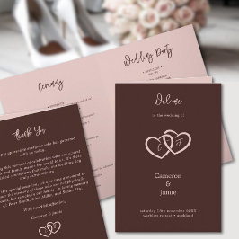 Notas Cartão de Cerimônia de Casamento Mínimo