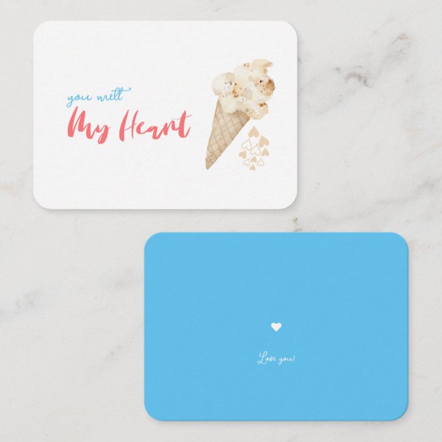 Notas Cartão de Citação de Piada de Sorvete do Dia dos N (Frente/Verso)