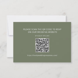 Notas Cartão de Código QR RSVP RSVP de Casamento Minimal