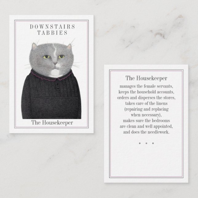 Notas Cartão de Comércio CAT HOUSEKEEPER (Frente/Verso)