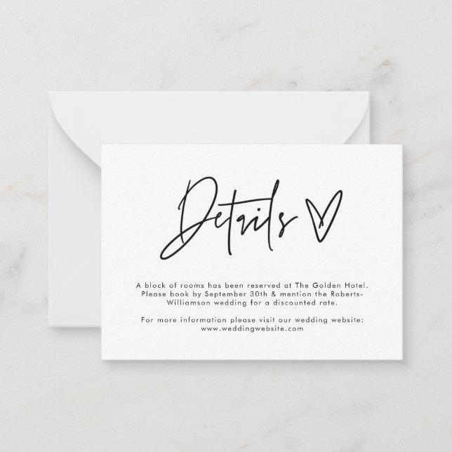 Notas Cartão de Detalhes do Cartão de Gabinete Mínimo Mo (Frente)