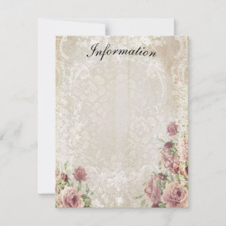 Notas Cartão de Detalhes Floral Antiquado