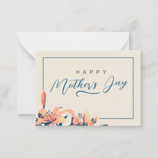 Notas Cartão de Dia das Mães com Foto Floral Personaliza