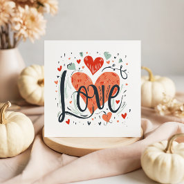 Notas Cartão de Dia de os namorados de Corações de Tipog