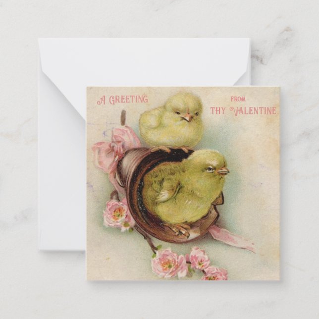 Notas Cartão de Dia dos Namorados Vintage (Frente)