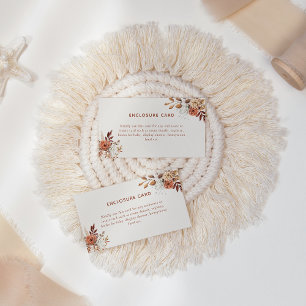 Notas Cartão de Enclausuramento Floral de Terracota Boho
