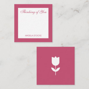 Notas Cartão de Envio de Flor Rosa Simples Personalizado