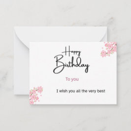 Notas Cartão de Feliz Aniversário | Texto Personalizado