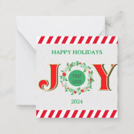 Notas cartão de feriado de negócios de cumprimento de te