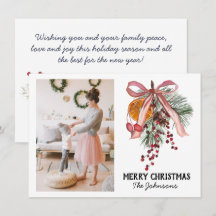 Cartão de Férias de Natal Pine Orange