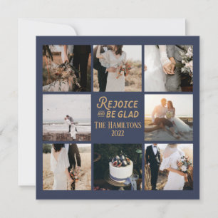 Notas Cartão de Férias do Marinho de Colagem de Fotograf