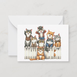 Notas Cartão de Gatinho Fofo