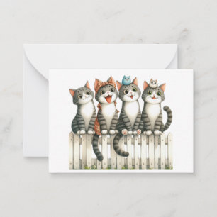 Notas Cartão de gato bonito