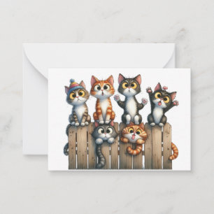 Notas Cartão de gato bonito
