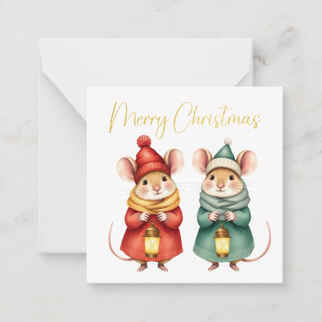 Notas Cartão de Mice de Natal (Frente)