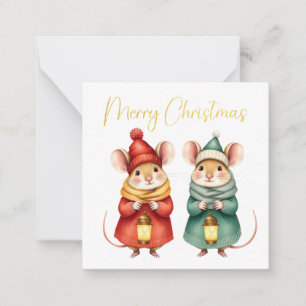 Notas Cartão de Mice de Natal