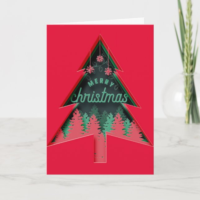 Notas Cartão de Natal 3D exclusivo (Frente)
