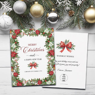 Notas Cartão de Natal de agradecimento com logotipo da e