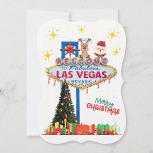 Notas Cartão de Natal de Las Vegas com Papais noeis e Ru