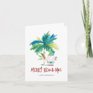 Notas Cartão de Natal de Praia Tropical