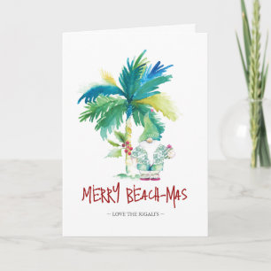Notas Cartão de Natal de Praia Tropical