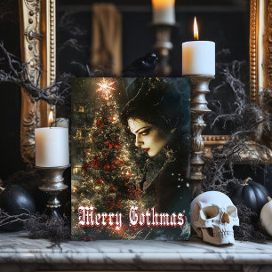 Notas Cartão de Natal Feliz Gothmas
