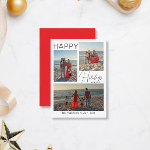 Notas Cartão de Natal Mínimo de 3 Fotos para Orçamento
