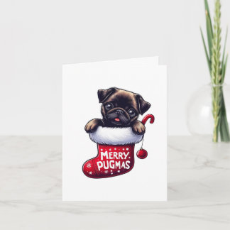 Notas Cartão de Natal "Pugmas Feliz" bonito