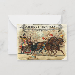 Notas Cartão de Natal - Sleigh