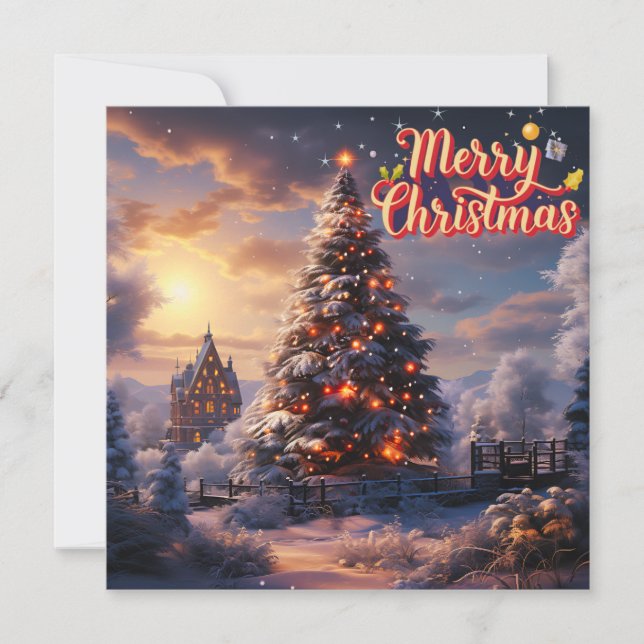 Notas Cartão de Natal Sparkle da temporada (Frente)