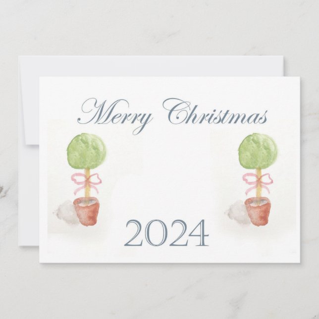 Notas Cartão de Natal Topiário (Frente)