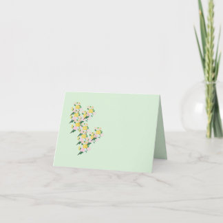 Notas Cartão de Nota: Flores de Mola