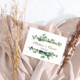 Notas Cartão de Número da Tabela Casada Eucalyptus Boho 