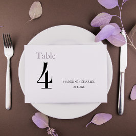 Notas Cartão de Número de Tabela de Casamento Elegante M