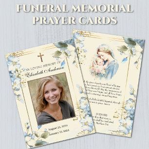Notas Cartão de Oração Católico para Memorial Funeral