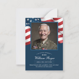 Notas Cartão de Oração Memorial Patriótico